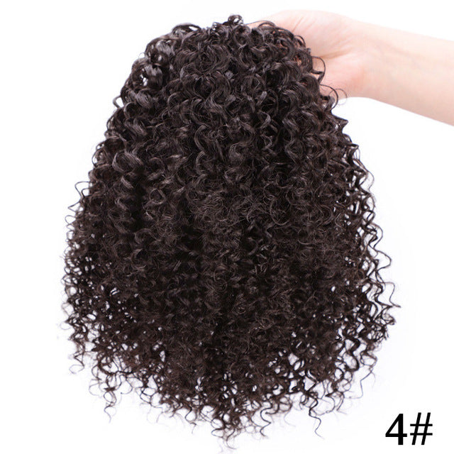 Surprisehair Short Synthetic kinky curly drawstring ponytail for Black Women