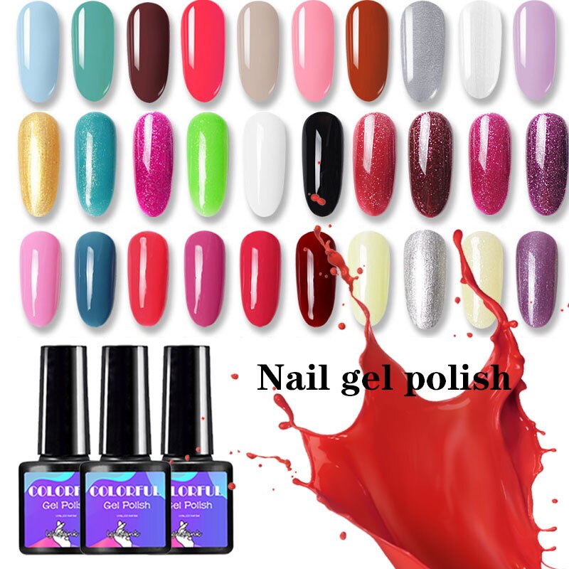 UV Gel Varnish Nail Polish Set For Manicure Gellak Semi Permanent Hybrid Nail Art