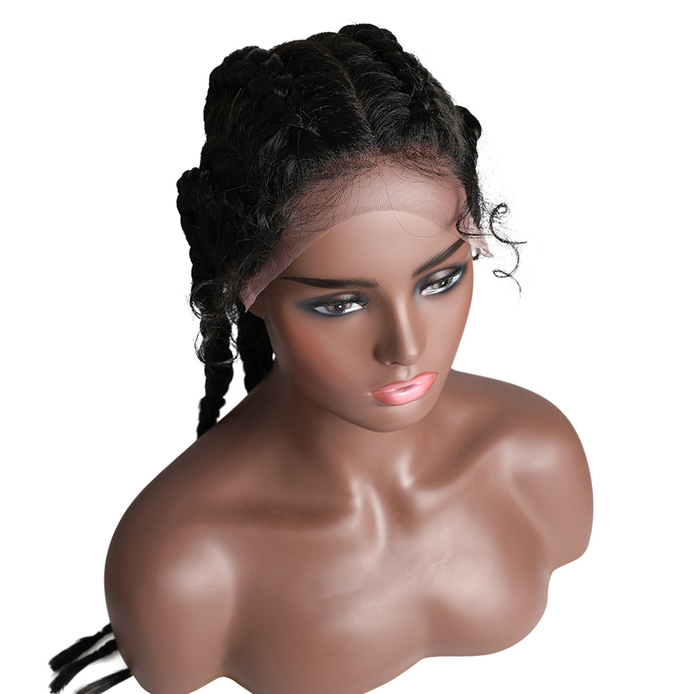 Pre Braided Wig 2 Cornrows