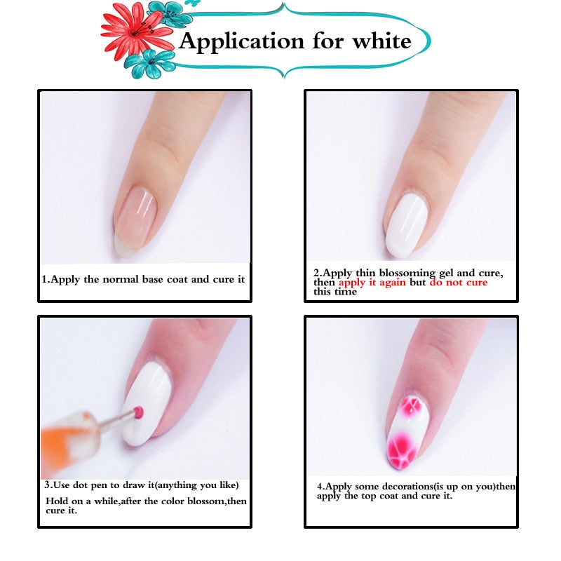 Blooming Painting Gel Nail Polish UV Gel Varnish DIY Magic Blossom Effect Flower