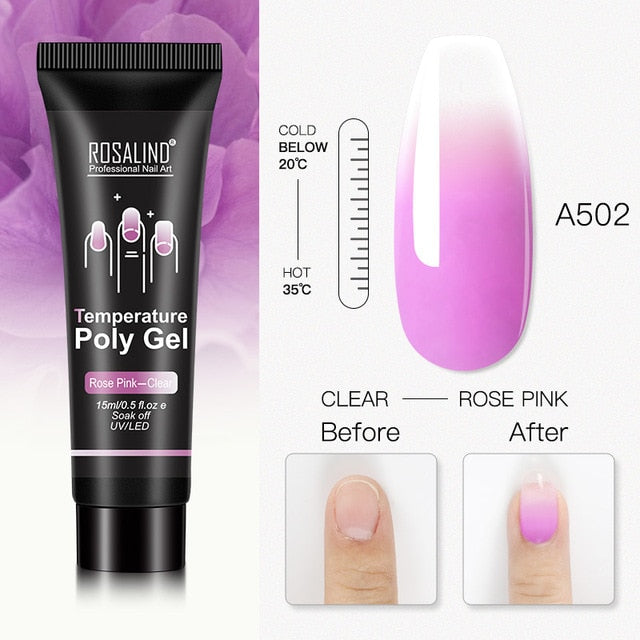 15ml Polygel Glitter Builder Gel All For Manicure Nails Art Design Luminous Poly Gel Nail Extension
