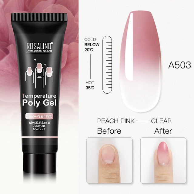 15ml Polygel Glitter Builder Gel All For Manicure Nails Art Design Luminous Poly Gel Nail Extension