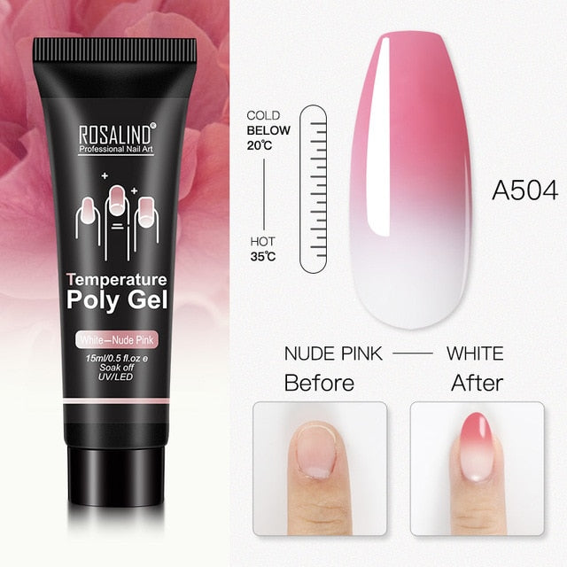 15ml Polygel Glitter Builder Gel All For Manicure Nails Art Design Luminous Poly Gel Nail Extension