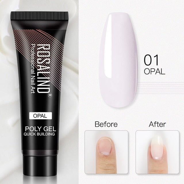 15ml Polygel Glitter Builder Gel All For Manicure Nails Art Design Luminous Poly Gel Nail Extension