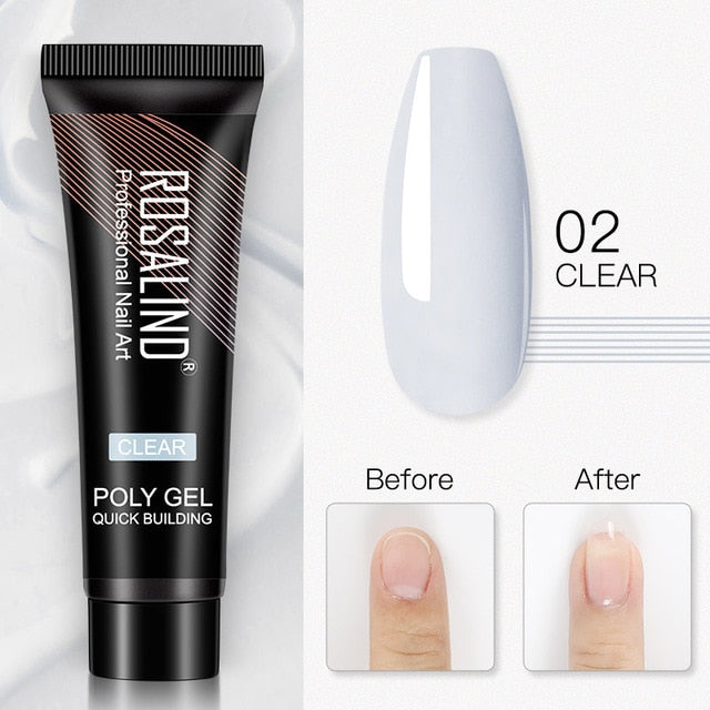 15ml Polygel Glitter Builder Gel All For Manicure Nails Art Design Luminous Poly Gel Nail Extension
