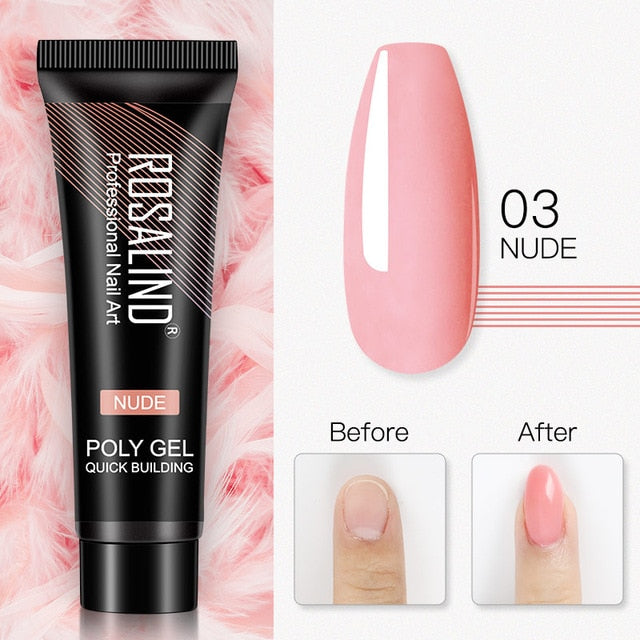 15ml Polygel Glitter Builder Gel All For Manicure Nails Art Design Luminous Poly Gel Nail Extension