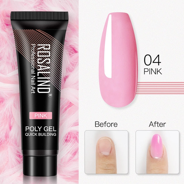 15ml Polygel Glitter Builder Gel All For Manicure Nails Art Design Luminous Poly Gel Nail Extension