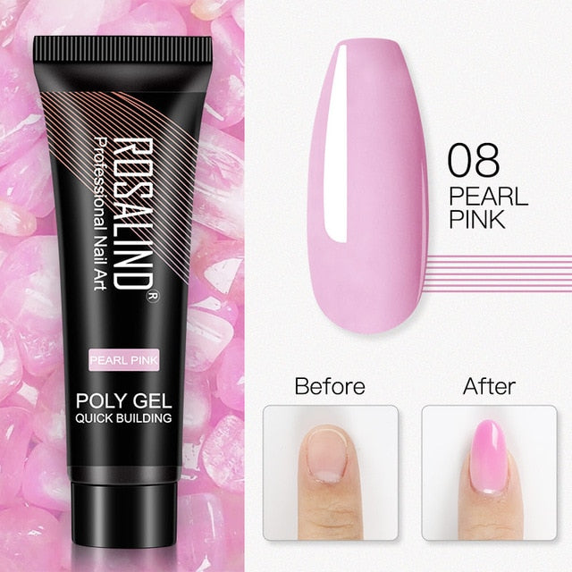 15ml Polygel Glitter Builder Gel All For Manicure Nails Art Design Luminous Poly Gel Nail Extension