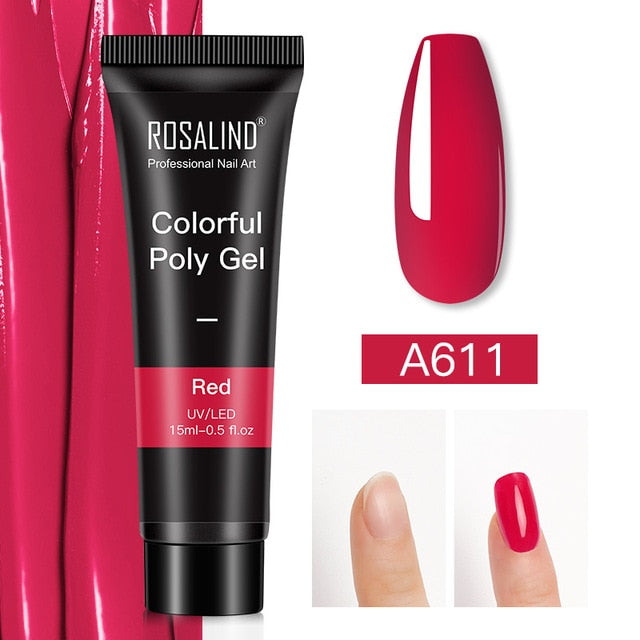 15ml Polygel Glitter Builder Gel All For Manicure Nails Art Design Luminous Poly Gel Nail Extension