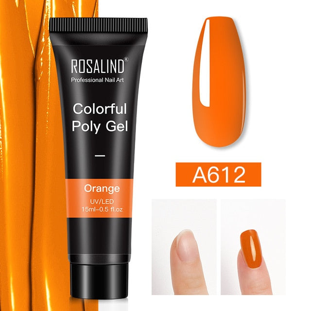 15ml Polygel Glitter Builder Gel All For Manicure Nails Art Design Luminous Poly Gel Nail Extension
