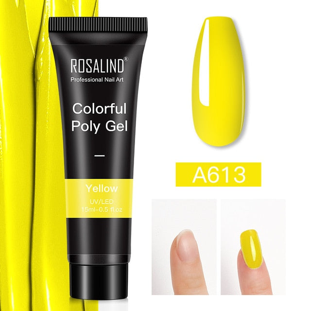 15ml Polygel Glitter Builder Gel All For Manicure Nails Art Design Luminous Poly Gel Nail Extension