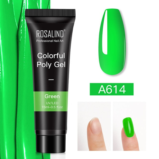 15ml Polygel Glitter Builder Gel All For Manicure Nails Art Design Luminous Poly Gel Nail Extension