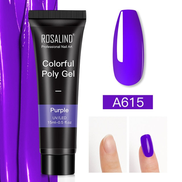 15ml Polygel Glitter Builder Gel All For Manicure Nails Art Design Luminous Poly Gel Nail Extension