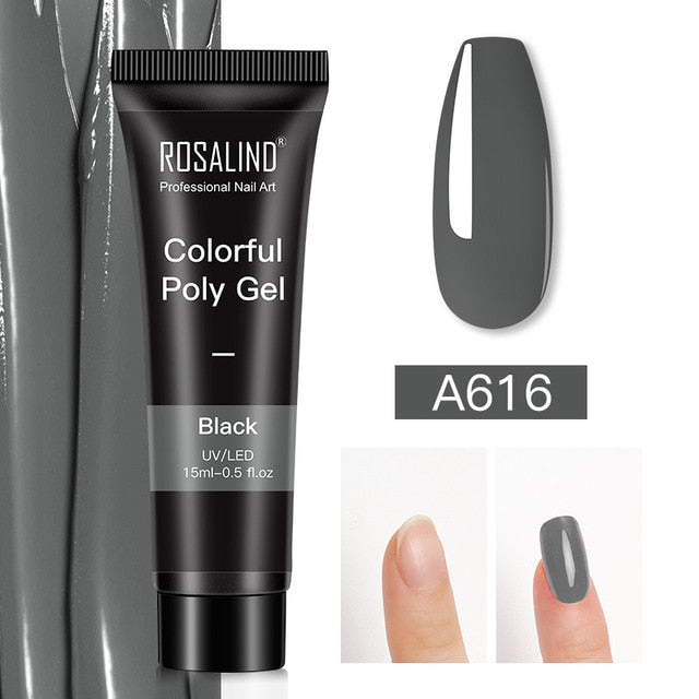 15ml Polygel Glitter Builder Gel All For Manicure Nails Art Design Luminous Poly Gel Nail Extension