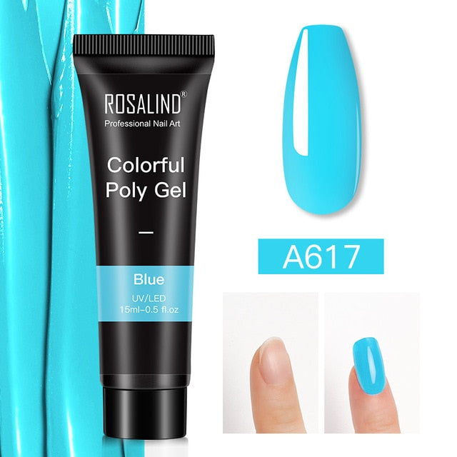 15ml Polygel Glitter Builder Gel All For Manicure Nails Art Design Luminous Poly Gel Nail Extension