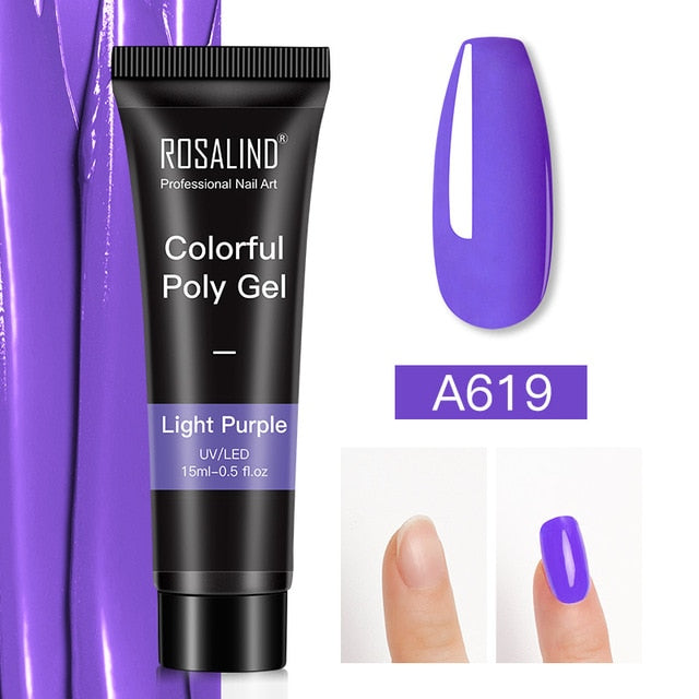 15ml Polygel Glitter Builder Gel All For Manicure Nails Art Design Luminous Poly Gel Nail Extension