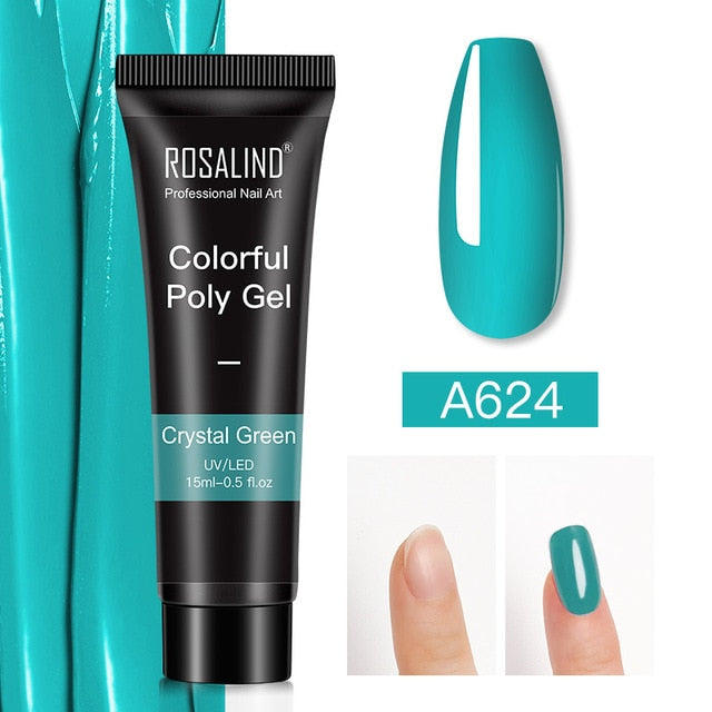 15ml Polygel Glitter Builder Gel All For Manicure Nails Art Design Luminous Poly Gel Nail Extension