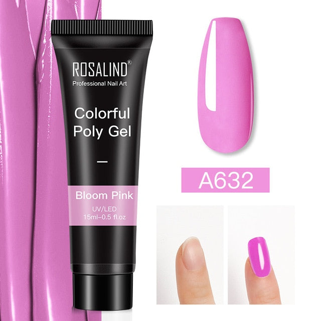 15ml Polygel Glitter Builder Gel All For Manicure Nails Art Design Luminous Poly Gel Nail Extension