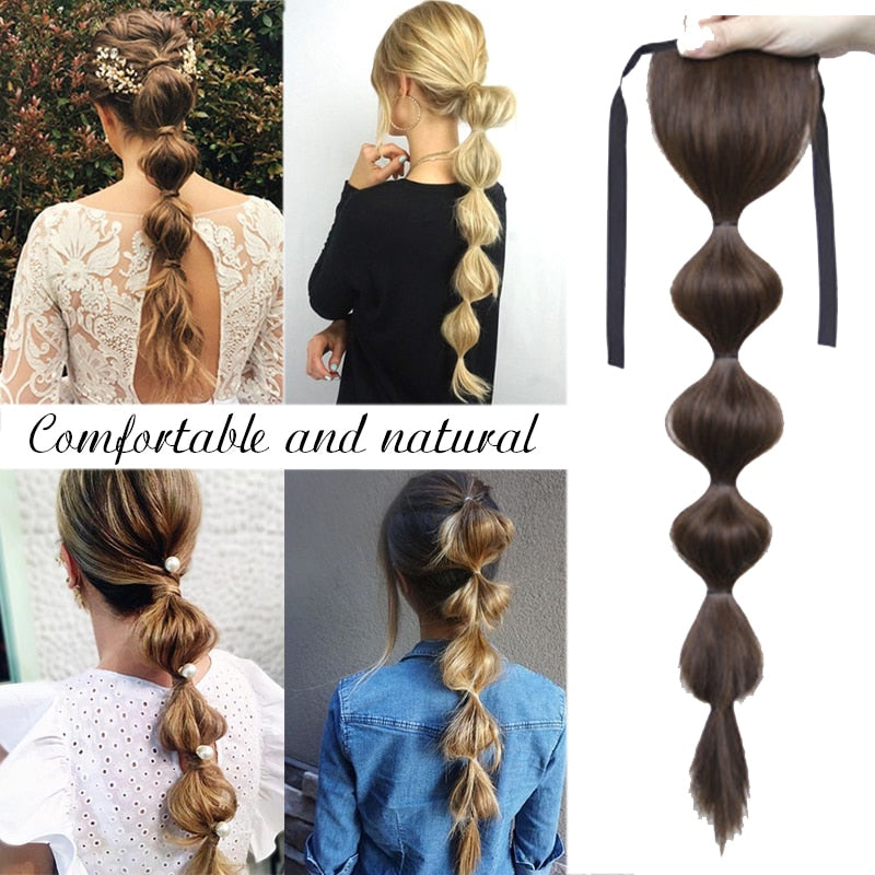 afro bubble ponytail
