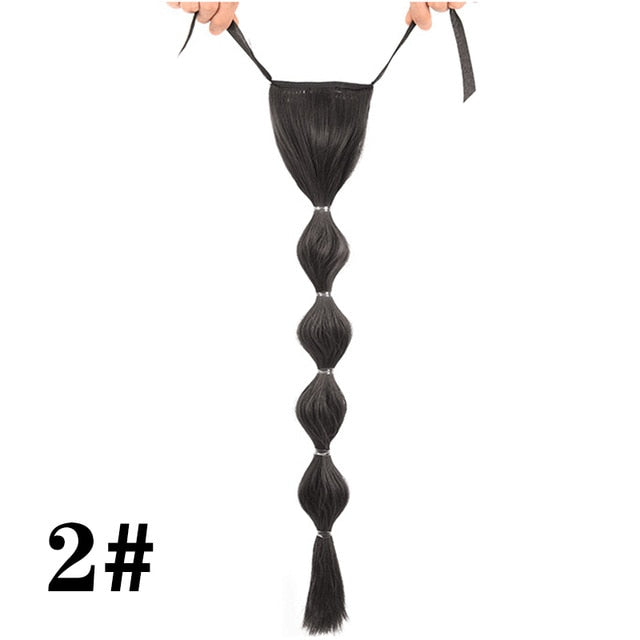 synthetic hair bubble ponytail weave