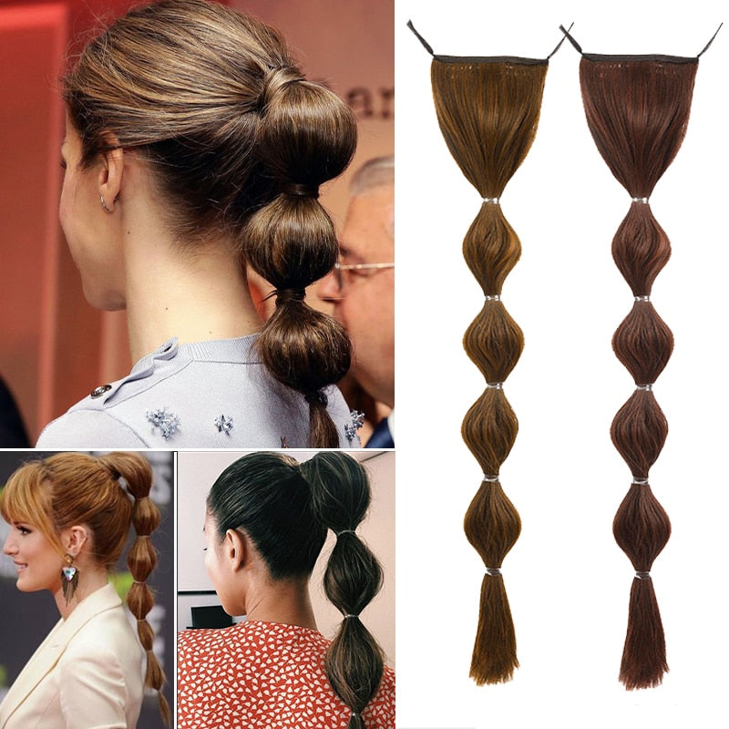 bubble ponytail braid