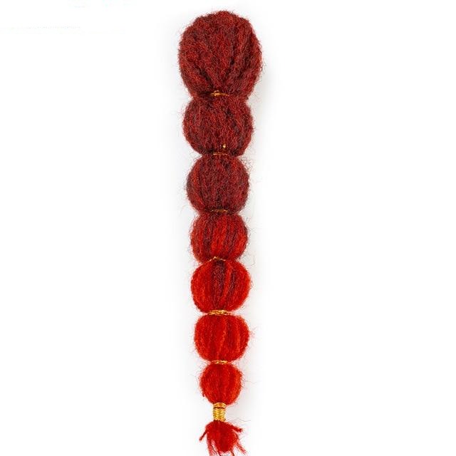 ombre red ponytail hair