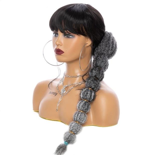 Lantern Bubble Braids synthetic Ponytail