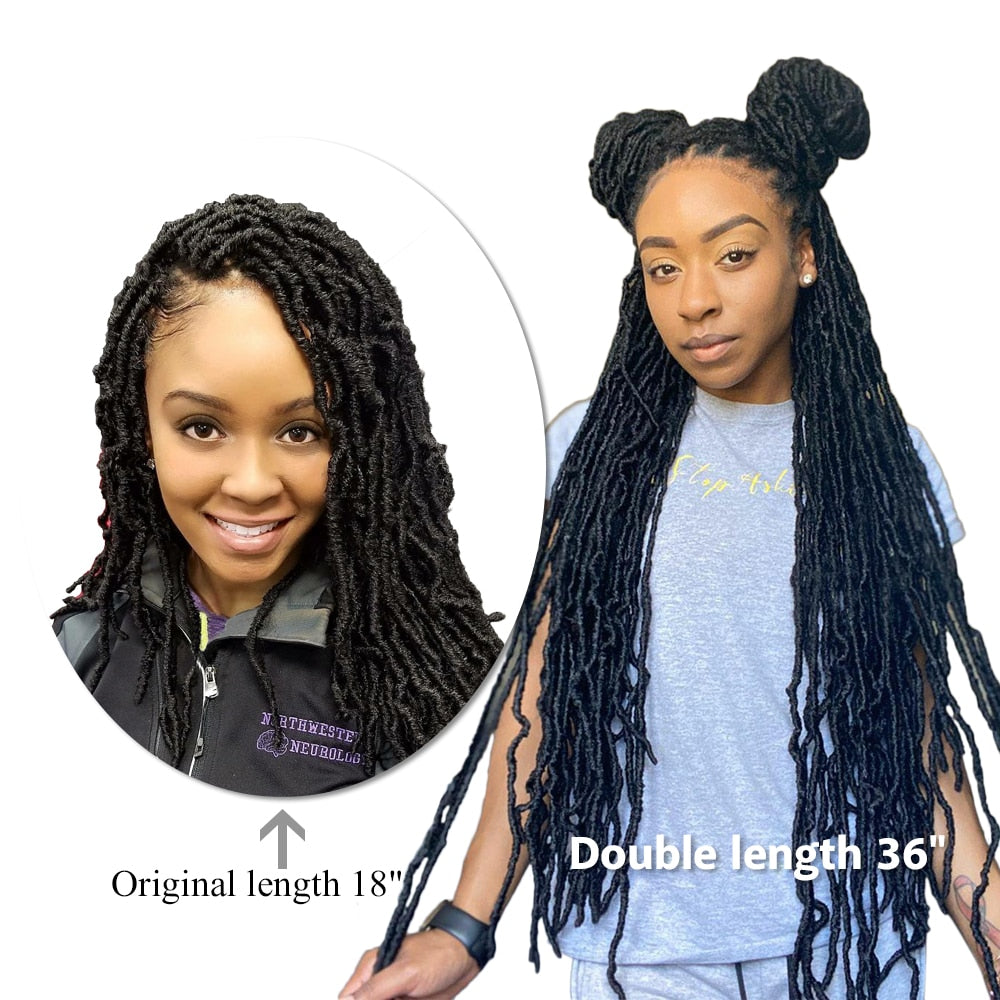 18inch Nu Locs Crochet Braids Natural Braid Synthetic Braiding Hair Extension