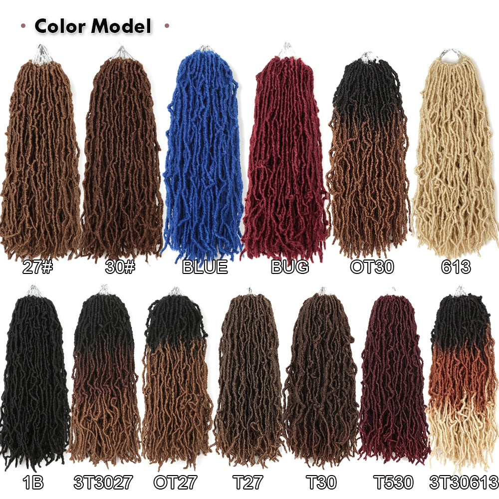 18inch Nu Locs Crochet Braids Natural Braid Synthetic Braiding Hair Extension