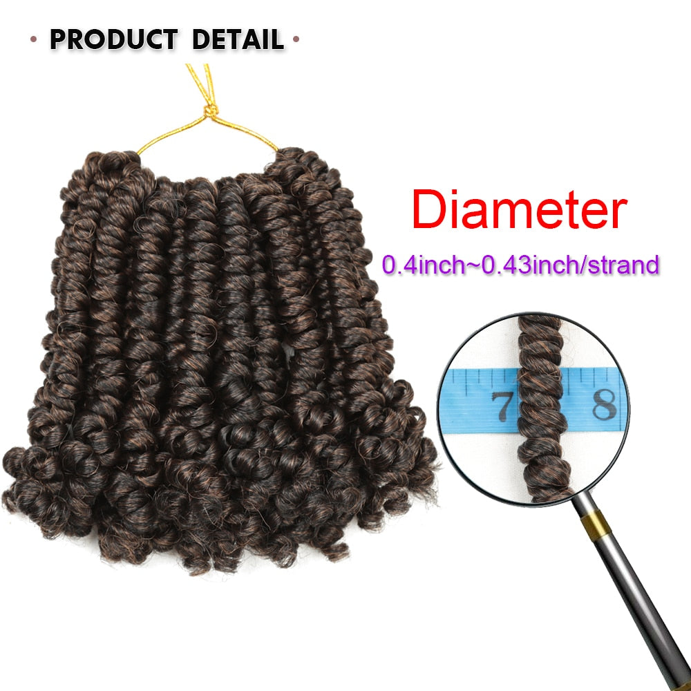 6Inch Bomb Passion Twists Crochet Braids Synthetic Braiding Hair