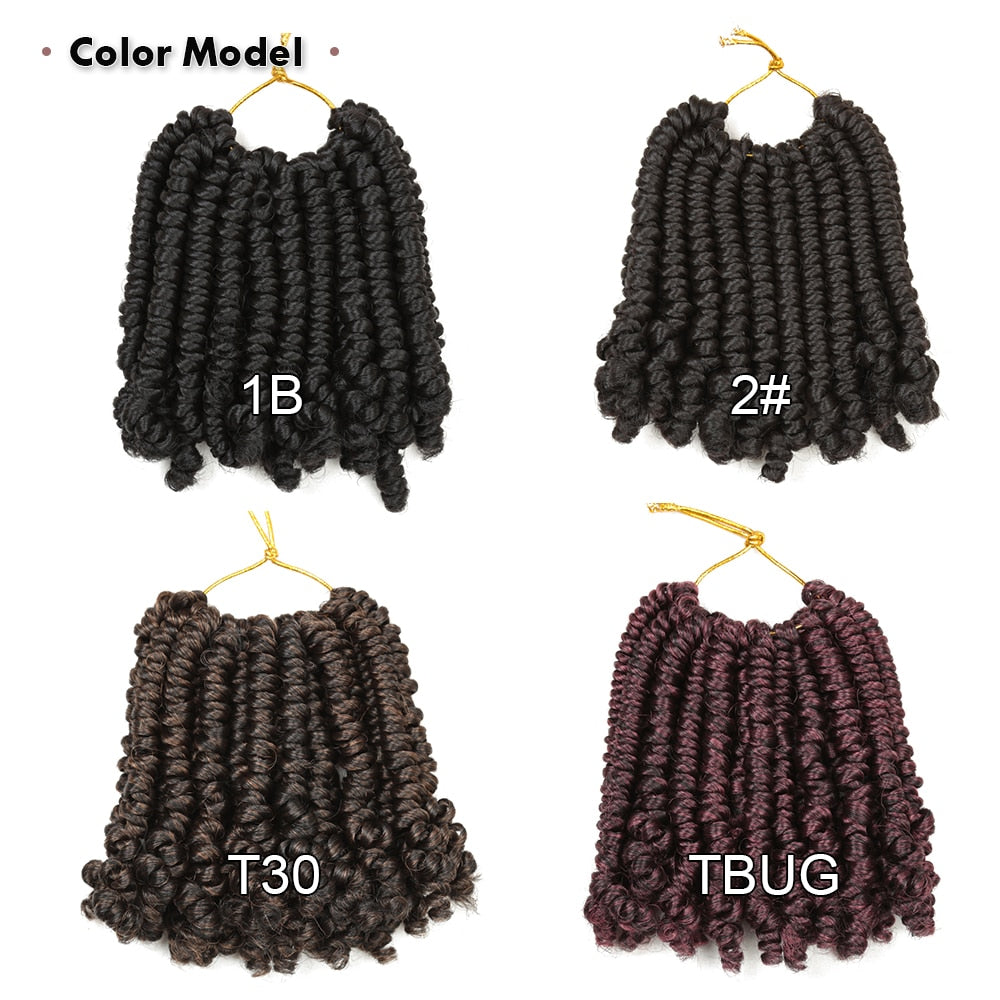 6Inch Bomb Passion Twists Crochet Braids Synthetic Braiding Hair