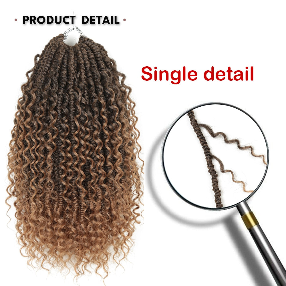 Short Curly Passion Braids Crochet Braids Synthetic Braiding Hair Extension