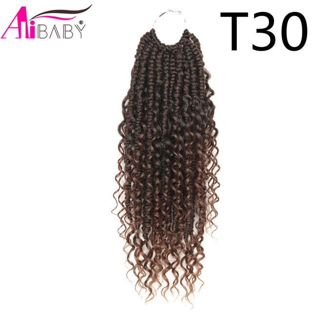 Short Curly Passion Braids Crochet Braids Synthetic Braiding Hair Extension
