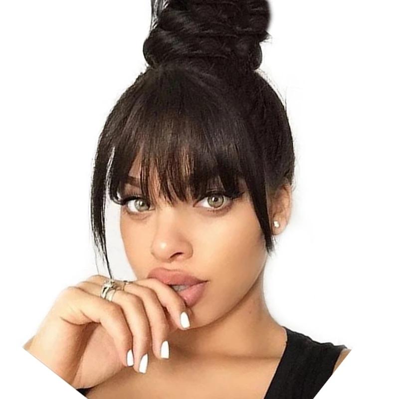 Brazilian Human Hair Bangs Clip In 100% Virgin Hair