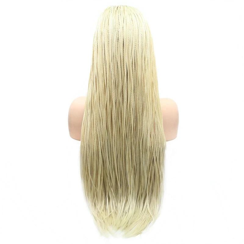 Long Box Braids Wig Dark Brown Synthetic Lace Front Wigs Surprisehair