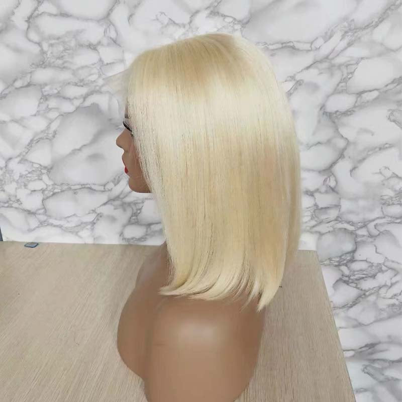 Quality Blonde lace frontal bob Wig Human Hair High Density Surprisehair