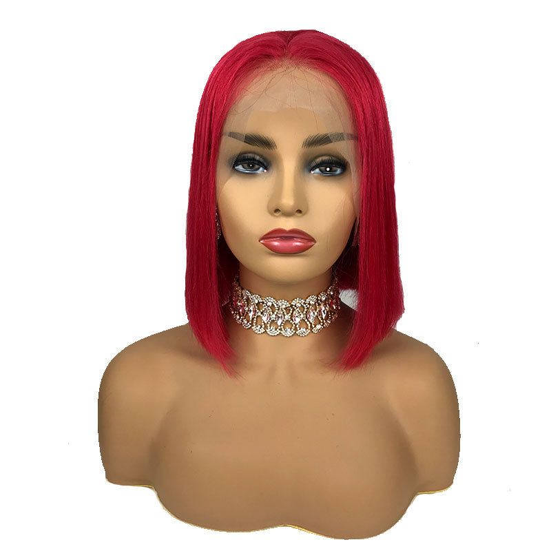 red bob wig