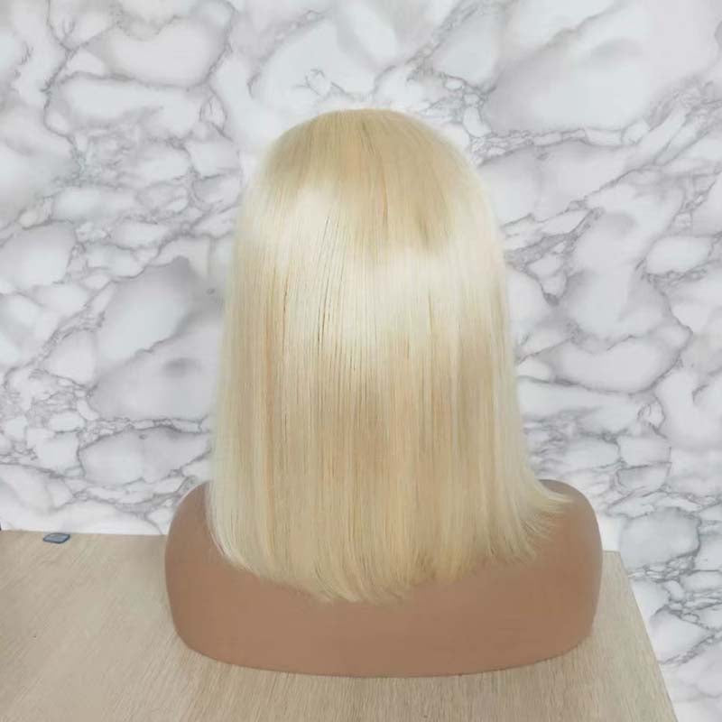 Quality Blonde lace frontal bob Wig Human Hair High Density Surprisehair