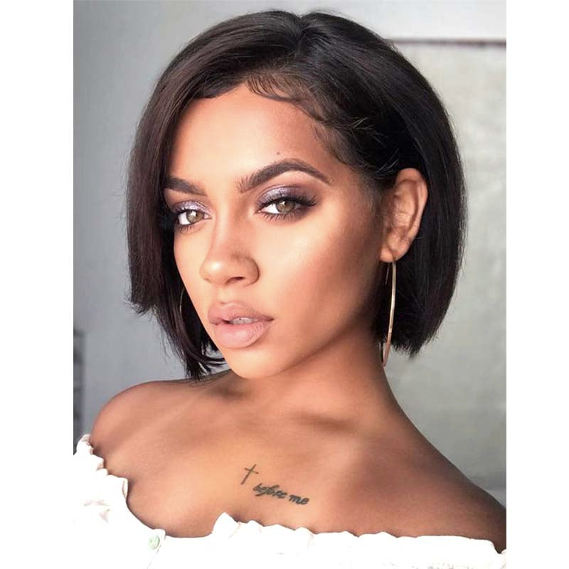 short bob pixie cut wig human hair