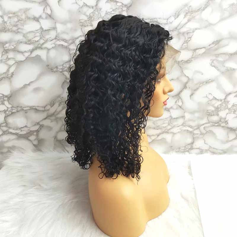side part wave bob wig lace frontal Brazilian hair