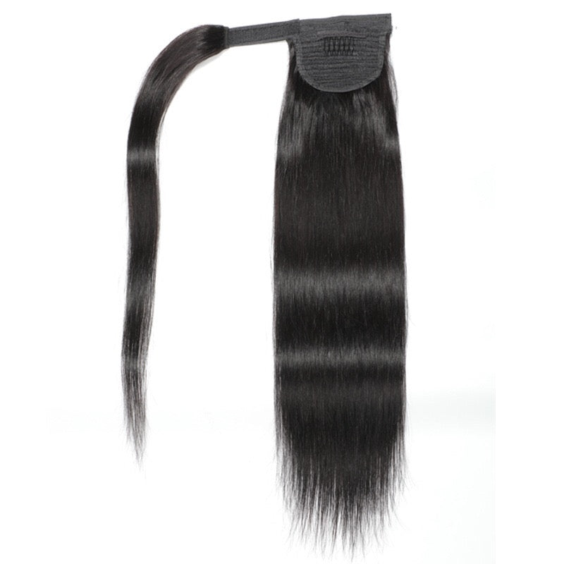 straight Brazilian human hair ponytail