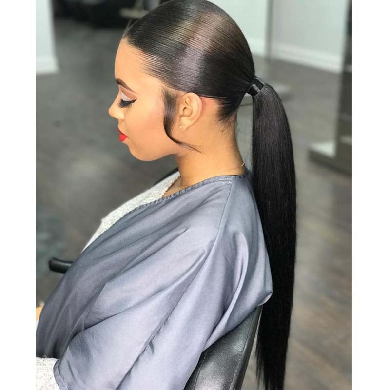 straight human hair ponytail for sale