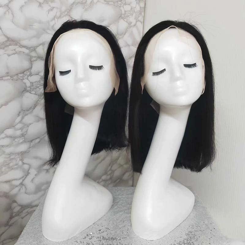 transparent lace frontal bob wig human hair