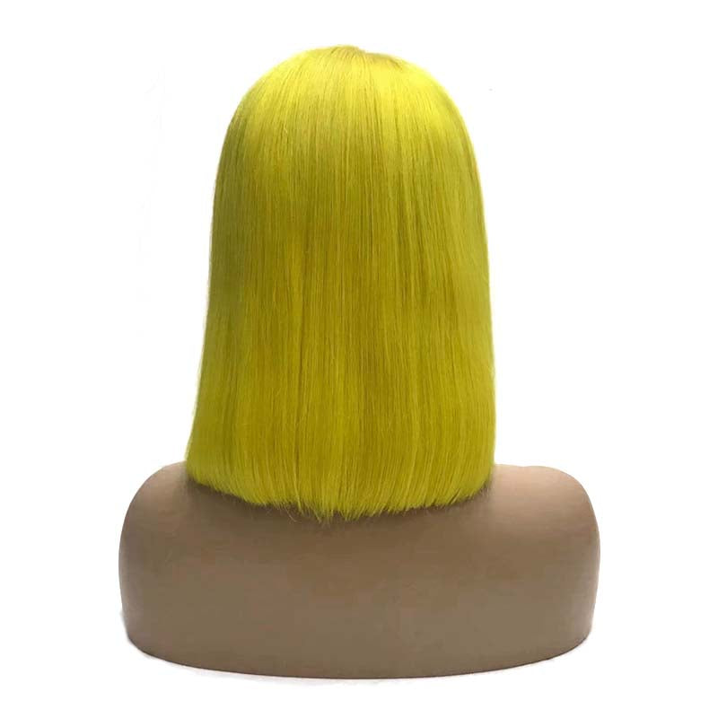 yellow bob wig