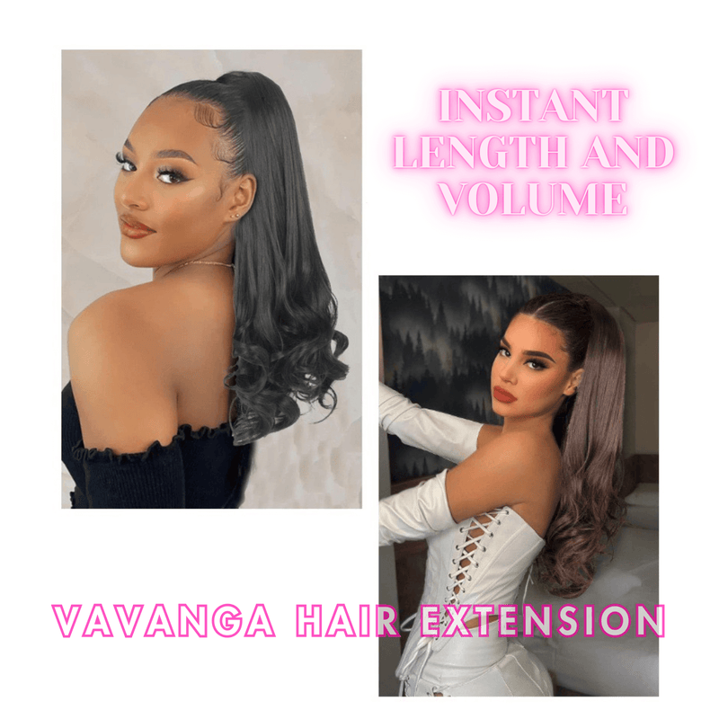 18inch Yaki Drawstring Ponytail Hair Extension Kinky Straight Black Ponytail with Curly End, Thick Straight High Pony Tail with Loose Wave End Hair Piece for Black Women