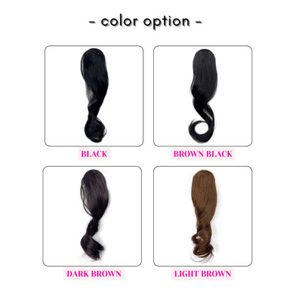 Long Side Bangs Clip in Hair 2PCS Set Thick Wavy Curly Hair Bangs Clip on