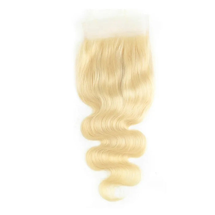 Blonde HD Lace Closure 5x5 Body Wave Human Hair Transparent Lace Closure