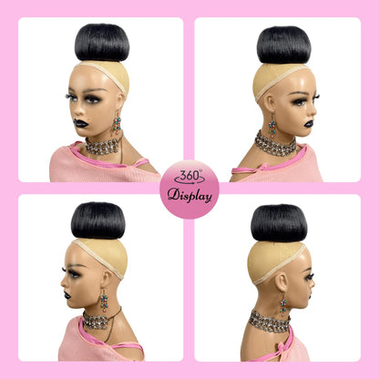 Extra Large Hair Bun Updo Bun Braided Chignon Hair Piece for Black Women