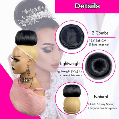 Extra Large Hair Bun Updo Bun Braided Chignon Hair Piece for Black Women