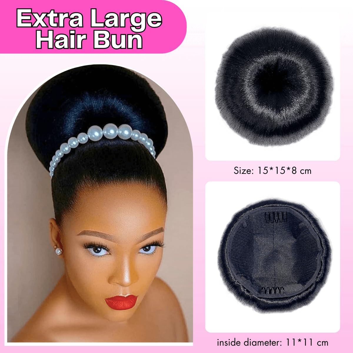 Extra Large Hair Bun Updo Bun Braided Chignon Hair Piece for Black Women